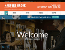 Tablet Screenshot of harpersbrookpub.co.uk